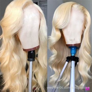 10A 613 body wave Grade Virgin Hair Peruvian Curly Wig Cuticle Aligned Swiss Lace Front Closure Peruvian  Human Hair Wig
